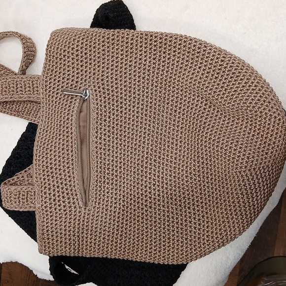 Pair (2) THE SAKS Crochet Black and Tan Women's Bags - Picture 6 of 7